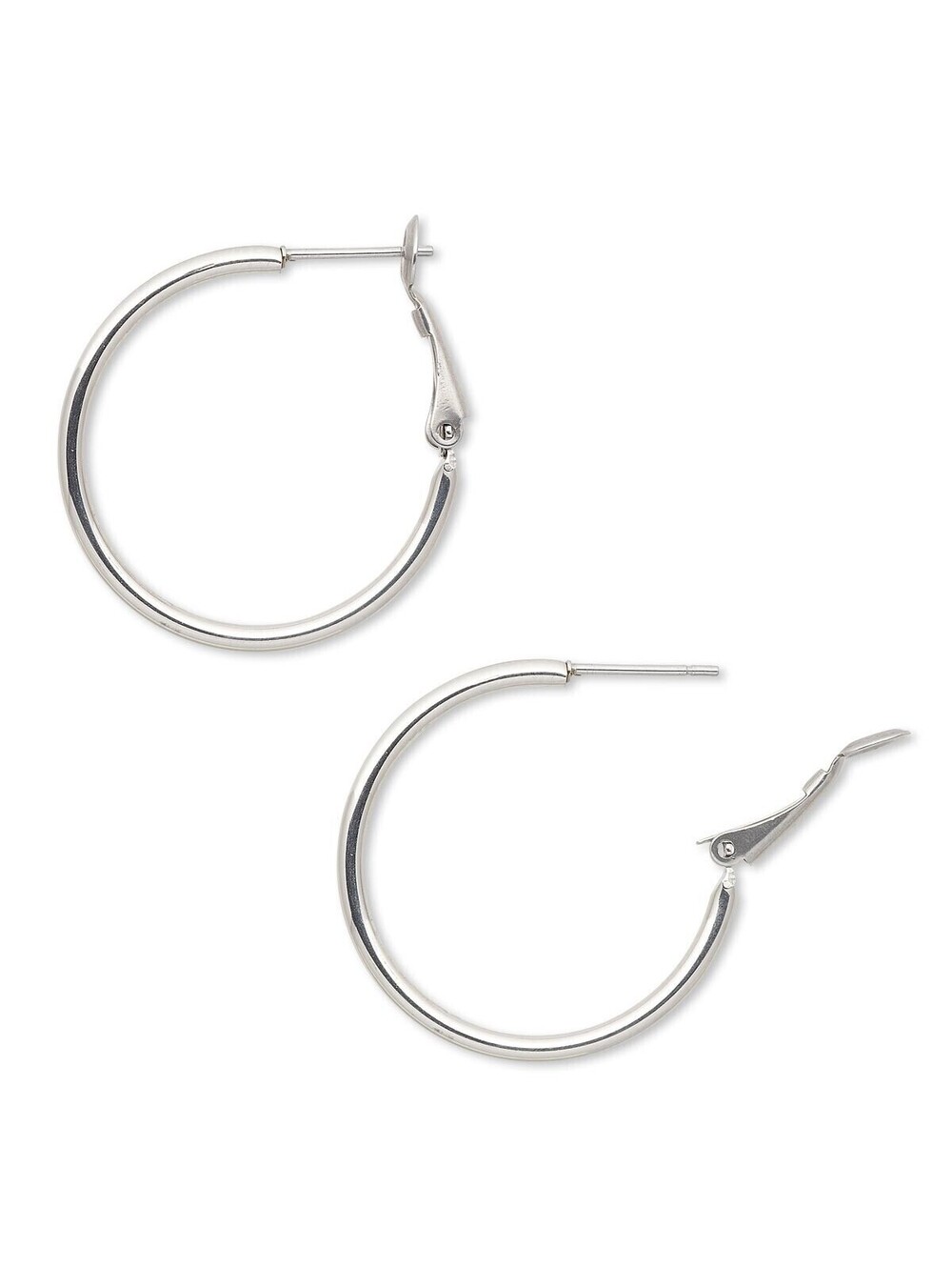 Sleek Surgical Stainless Steel 316L Silver 30mm Hypo Allergenic Hoop Earrings